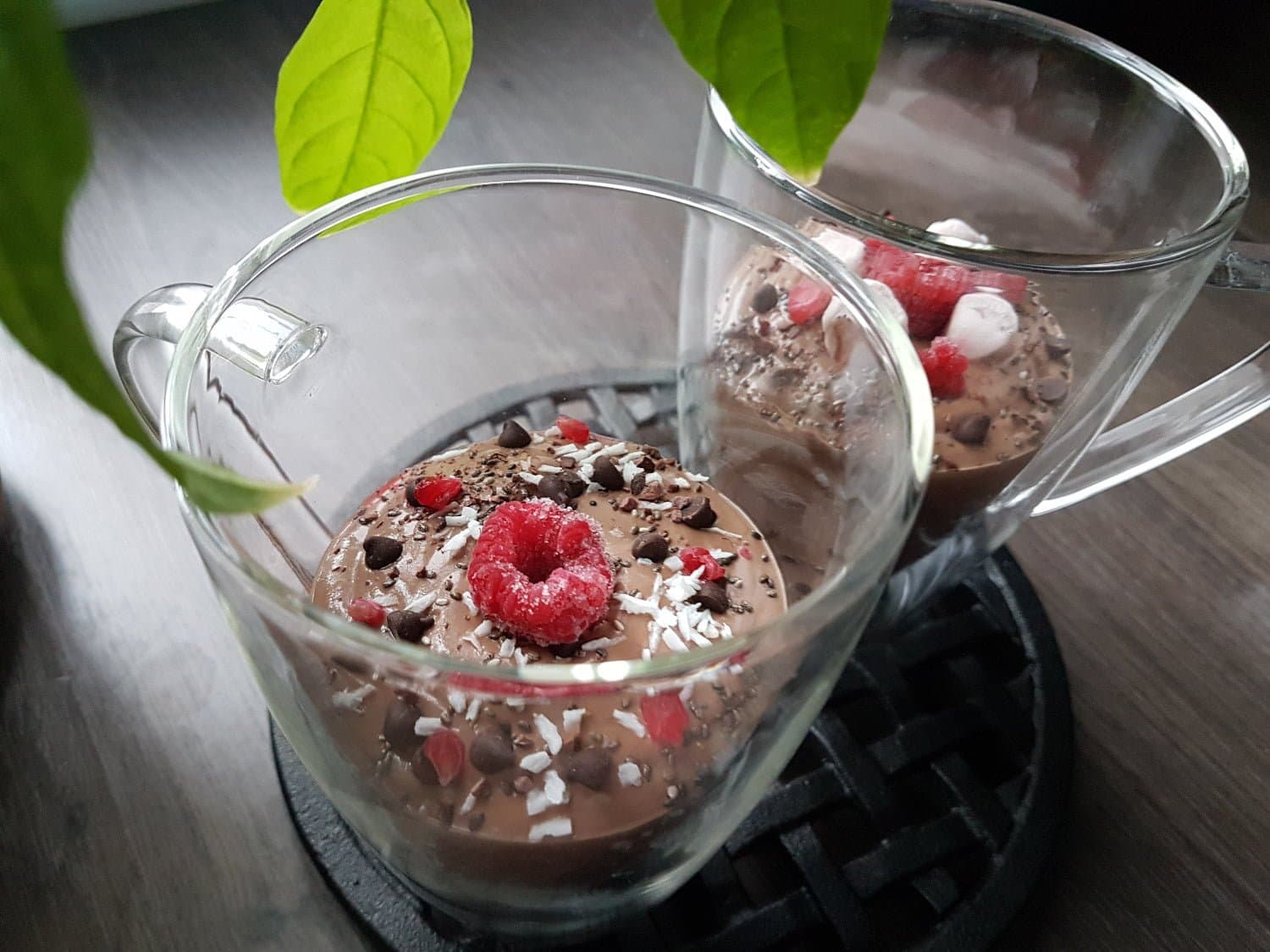 Chocolate Raspberry Cashew Pudding